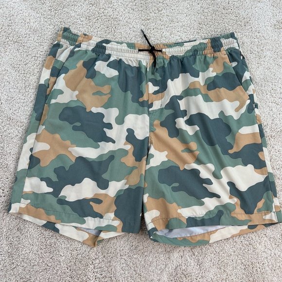 Old Navy Active Mens Swim Trunks 2XL Bathing Suit Board Shorts Swimsuit Camo - Picture 2 of 15